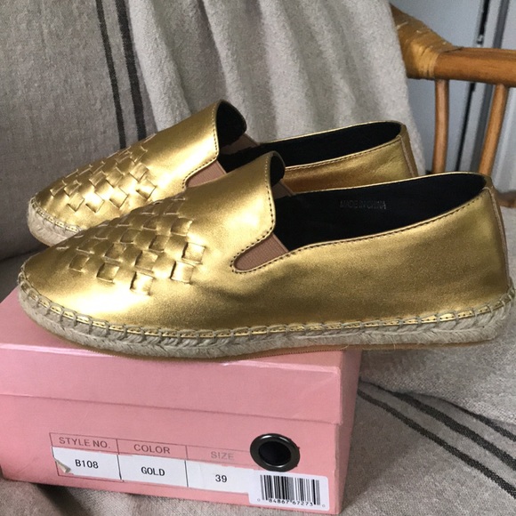 Vivo Rosa leather espadrilles NWOT Made in Italy US7.5 - Picture 3 of 12